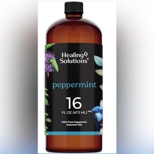 Healing Solutions Pure Peppermint Essential Oil - 16oz Bulk - NEW